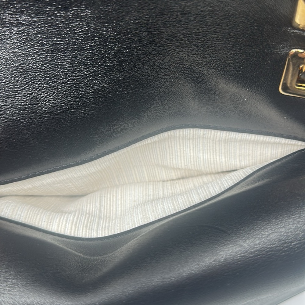 Elegant Black Quilted Genuine Leather Chain Bag - Picture 11 of 16